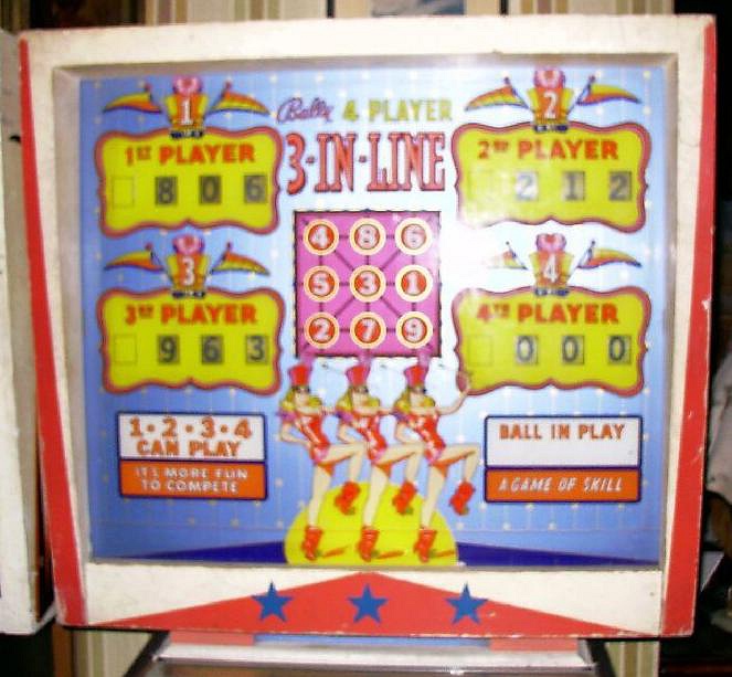 3 In Line pinball machine (1963)