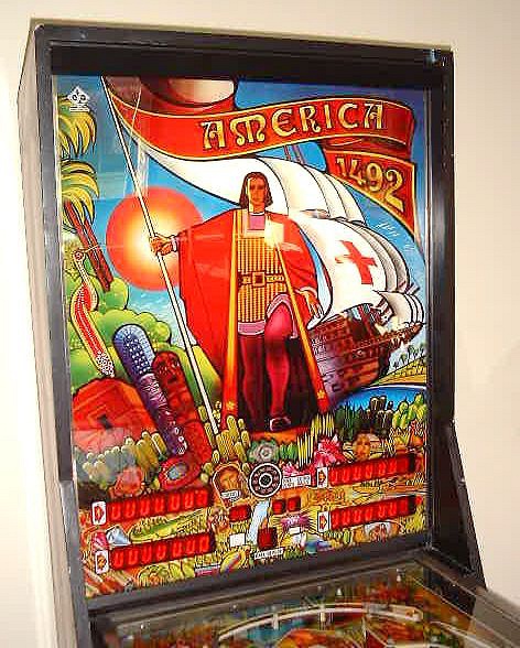 America 1492 pinball machine (1986)