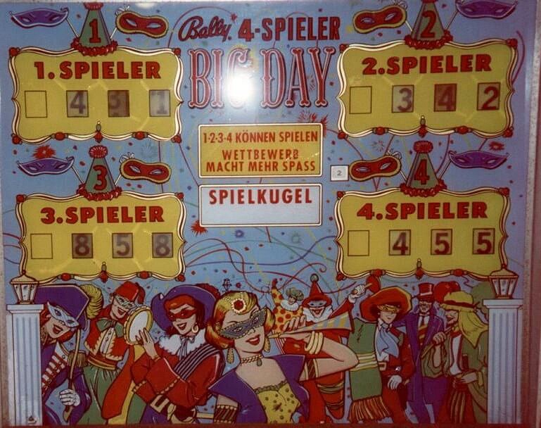Big Day pinball machine (1964)