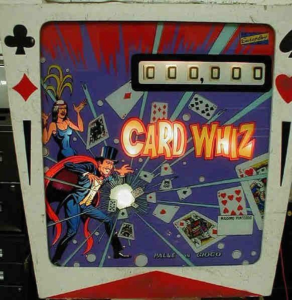 Card Whiz 1P pinball machine (1976)