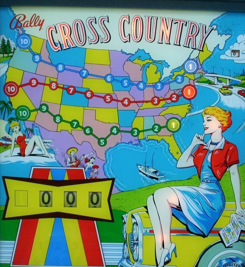 Cross Country pinball machine (1963)