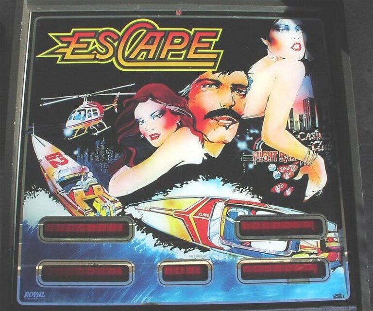 Escape pinball machine (1987)