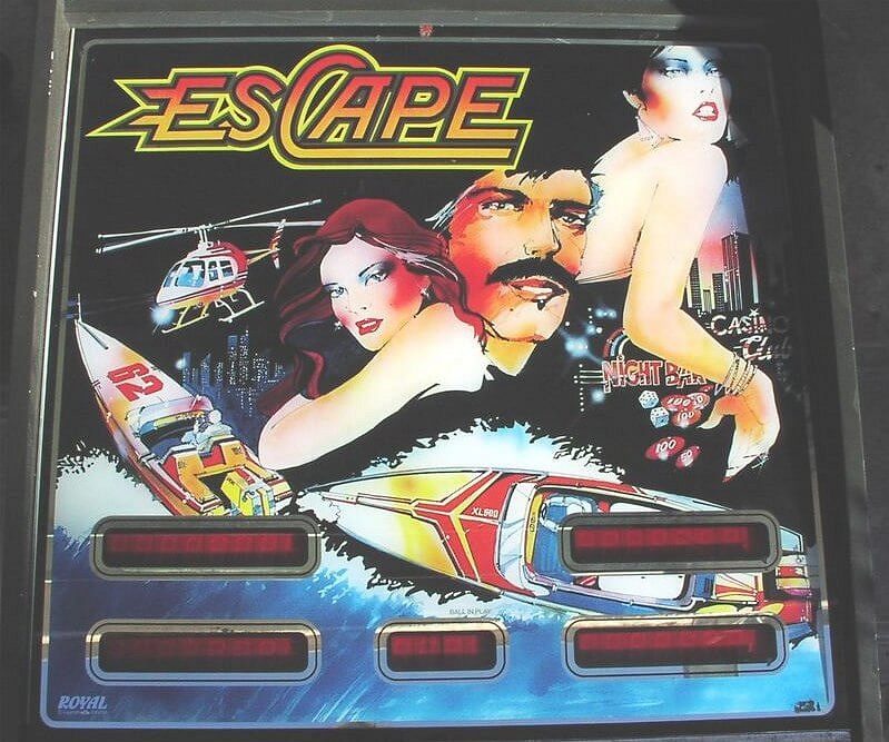 Escape pinball machine (1987)