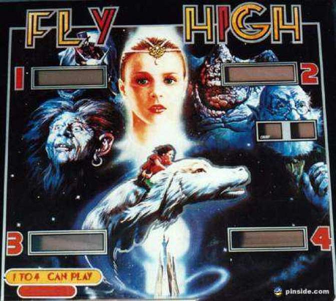 Fly High pinball machine (1985)