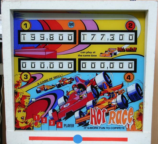Hot Race pinball machine (1975)
