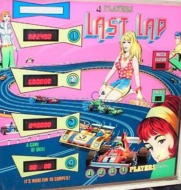 Last Lap pinball machine (1978)