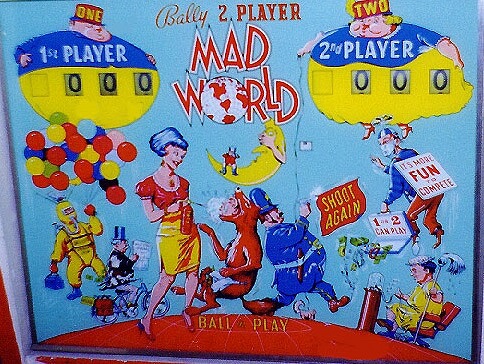 Mad World pinball machine (1964)