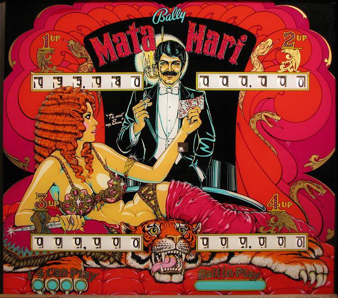 Mata Hari EM pinball machine (1977)