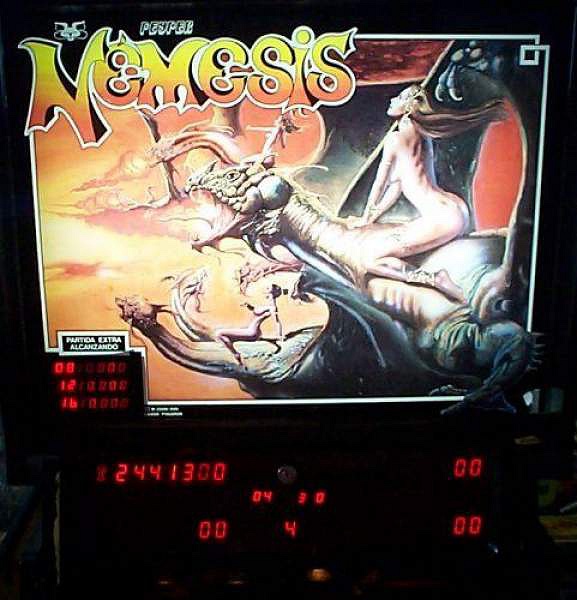 Nemesis pinball machine (1986)