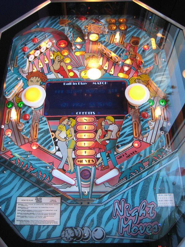 Night Moves pinball machine (1989)