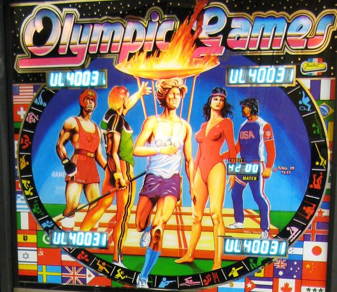 Olympic Games pinball machine (1984)