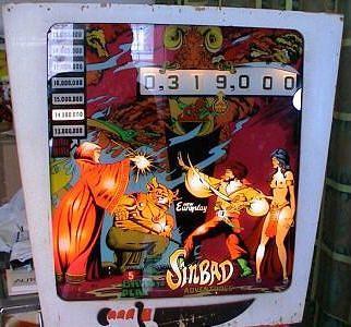 Sinbad Adventures pinball machine (1979)