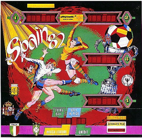Spain 82 pinball machine (1982)