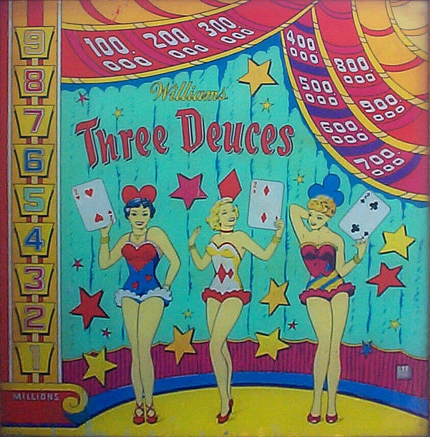 Three Deuces pinball machine (1955)