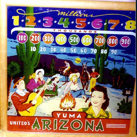 Yuma Arizona pinball machine (1950)