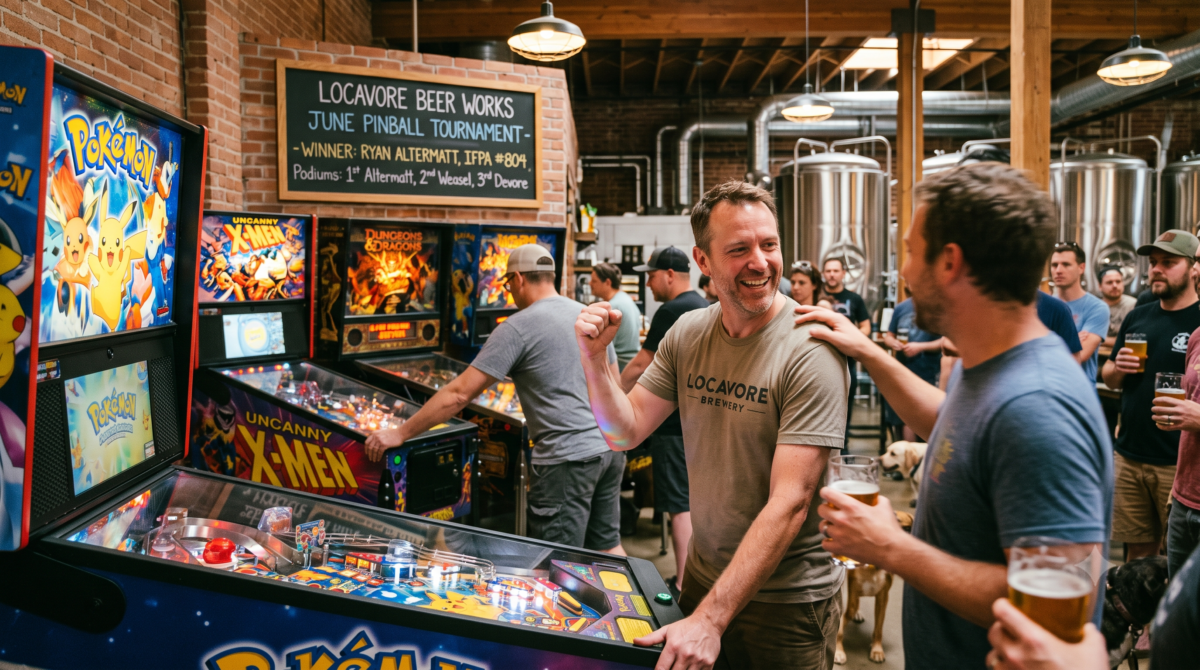 Altermatt wins at Locavore's June Shakeout Pinball Tournament