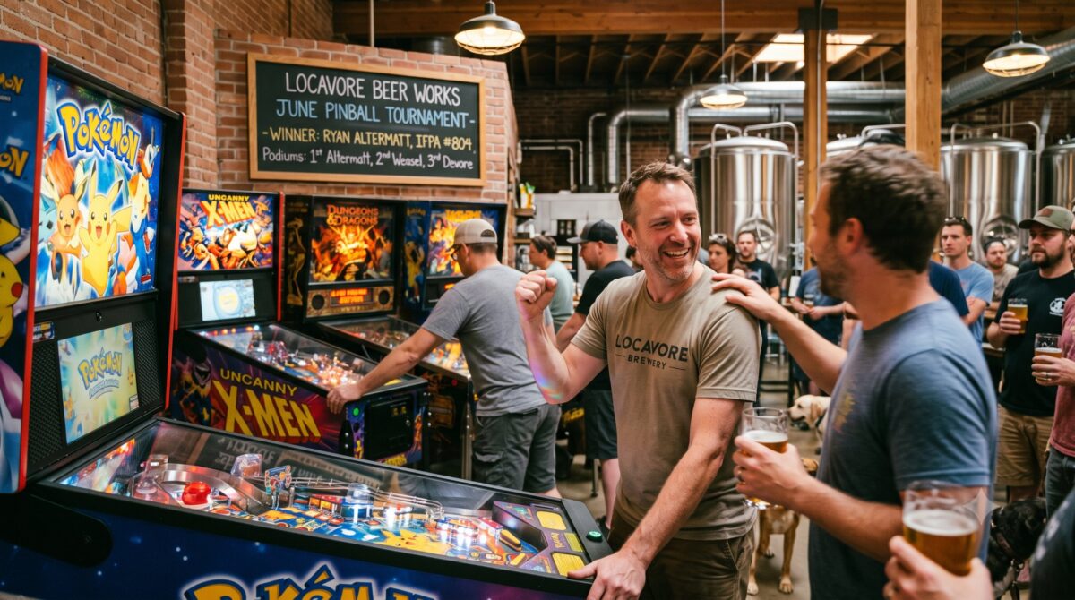 Altermatt wins at Locavore's June Shakeout Pinball Tournament