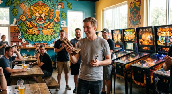 Pinball tournament players