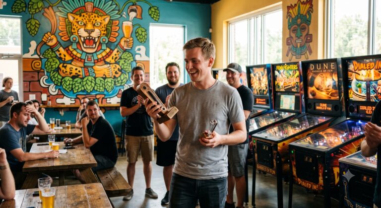 Pinball tournament players